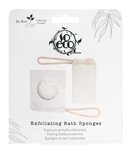 Image of So Eco Exfoliating Bath Sponges - 2-Pack Vegan & Cruelty-Free Body Wash Sponges, Dual-Sided Exfoliating Bath & Shower Sponges for Smoother Skin