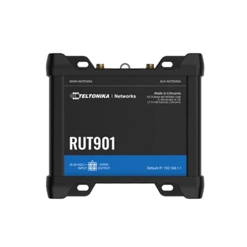 Image of Teltonika RUT901 Industrial 4G Cat 4, 3G, 2G Router, Dual SIM, WiFi, 10/100 Ethernet, 4 ports, Advanced VPN, Versatile Solution for IoT, M2M, and Remote Monitoring