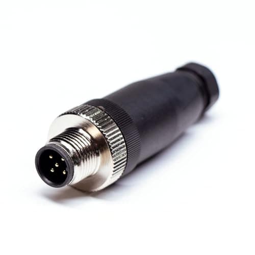 Image of Elecbee M12 5-Pin Connector Plug, 12 mm Sensor Cable Connector A-Code Installable on Terrain M12 Aviation Plug Connector IP67 Waterproof Unshielded Industrial Round Connector Screw Termination (Male)