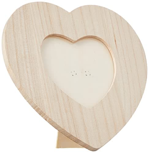Image of Artemio 17.5 x 17.5 cm Heart Wooden Frame, Beige