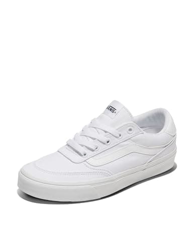 Image of Vans Women's Brooklyn Ls Sneaker, Canvas White White, 3 UK