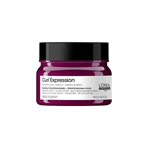 Image of L'Oréal Professionnel Moisturising Hair Mask, For Curly & Coily Hair, With Glycerin, Urea H and Hibiscus Seed Extract, Serie Expert Curl Expression, 250 ml