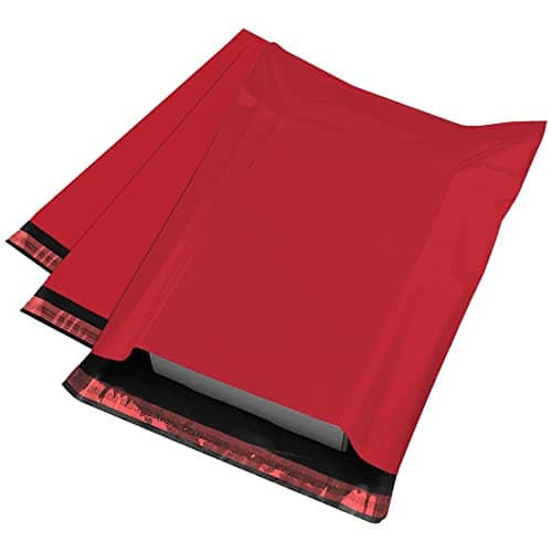 Image of 100x Strong Large Mailing Postal Postage Bags 9 x 12 inch Packaging Mailers, iSOUL [Use in Parcel, Delivery, Shipping, Mail, Package] [Plastic Envelopes] Red