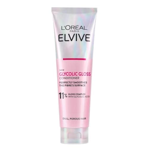 Image of L'Oreal Paris Elvive Glycolic Gloss Conditioner, With Gloss Complex and Glycolic Acid, Fills and Seals Hair Fibres, For Long-lasting, Smooth and Shiny Hair, Ideal for Dull Hair, 150ml