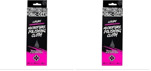 Image of Muc Off Luxury Microfibre Polishing Cloth - Super Soft, Machine Washable Detailing Cloth with Split-Fibre Technology - Safe on all Surfaces (Pack of 2)