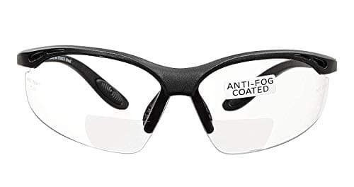 Image of voltX 'CONSTRUCTOR' BIFOCAL Reading Safety Glasses (CLEAR +1.5 Dioptre) UKCA & CE EN166F certified/Cycling Sports Glasses include's safety cord + UV400 anti-fog coated lens