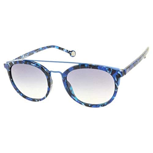 Image of Carolina Herrera Women’s SHE74106DQ Sunglasses, Blue (Azul), 52