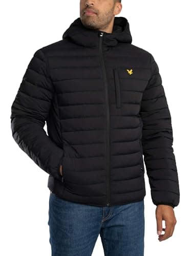Image of Lyle & Scott Men's Stretch Lightweight Quilted Jacket, Jet Black, S
