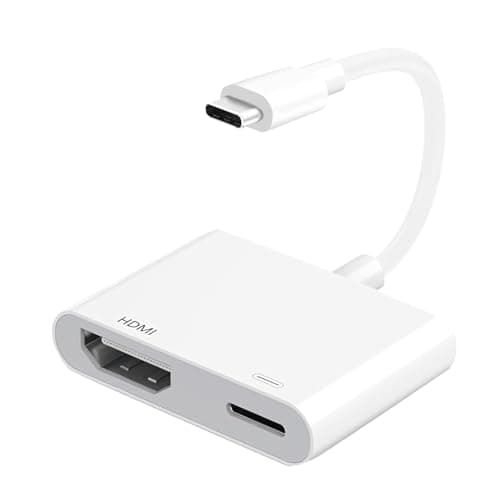 Image of USB C to HDMI Adapter, Type C to HDMI 4K@60Hz & 100W Fast Charge, USB C Digital AV Adapter Sync Screen Connector for iPhone 15/16/17 Series, iPad Pro, MacBook Pro/Air, Dell, HP etc