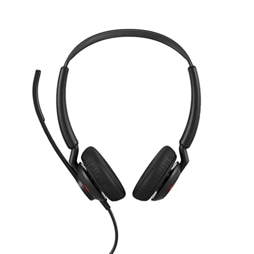 Image of Jabra Engage 50 II schnurgebundenes Stereo-Headset mit Link Call Control, geräuschunterdrückender 3-Mic-Technologie und USB-C-Kabel - mit Allen führenden UC-Plattformen wie Zoom kompatibel - Schwarz