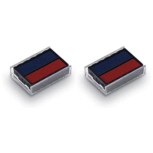 Image of Trodat Replacement Ink Pads 6/4850 - Pack of 2 - Red/Blue Ink - For The Printy 4850 and 4850/L