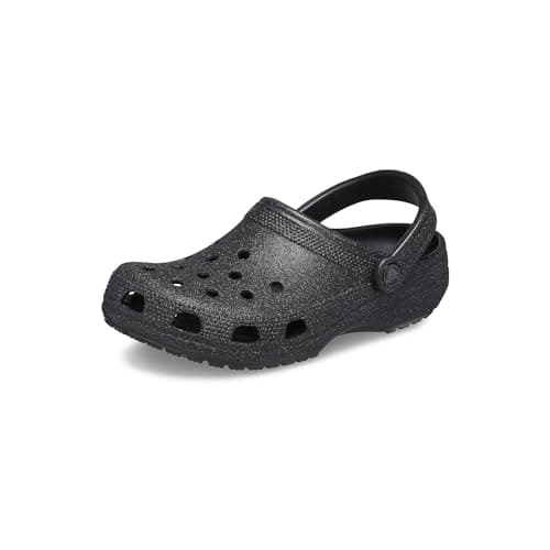 Image of Crocs Classic Glitter Clog Black Glitter Size 5 UK Men/ 6 UK Women