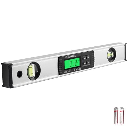 Image of ALLmeter Digital Magnetic Level,Digital Spirit Level 16 inch 4 * 90°0-360°Spirit Level Inclinometer Angle Finder LCD Backlight Display IP54 Bubble for Carpentry,Building,Masonry,Automobile,Masonry