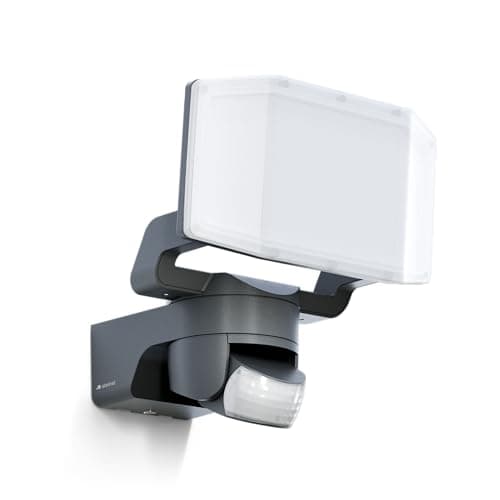 Image of Steinel LED Security Light XLED Protect S Anthracite, 180°/10 m Motion Detector, Panoramic Floodlight, LED panel fully swivelling, 14.3 W, IP54