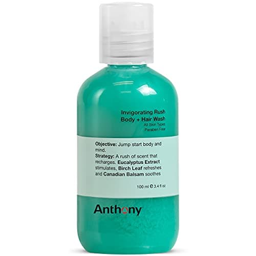 Image of Anthony Invigorating Rush Hair and Body Wash – Pine Wood Scent Contains Eucalyptus Extract, Canadian Balsam & Birch Leaf - 100ml