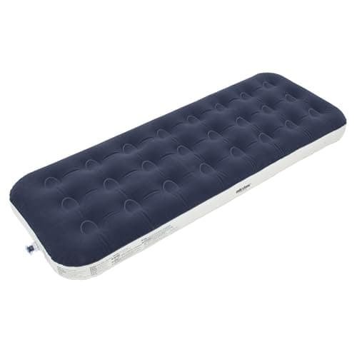 Image of Milestone Camping 88109 Single Airbed/Easy Inflate & Deflate Flocked Design/Camping, Festivals, Sleepovers & Family Gatherings
