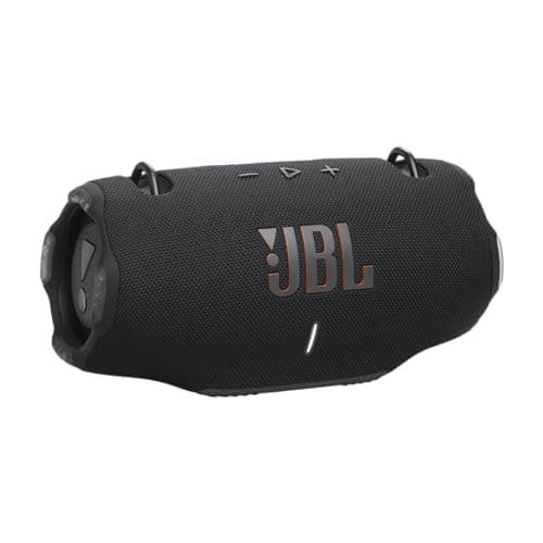 Image of JBL Xtreme 4 speaker in black – Portable Bluetooth speaker with deep bass, AI sound boost and built-in power bank – Waterproof and dustproof