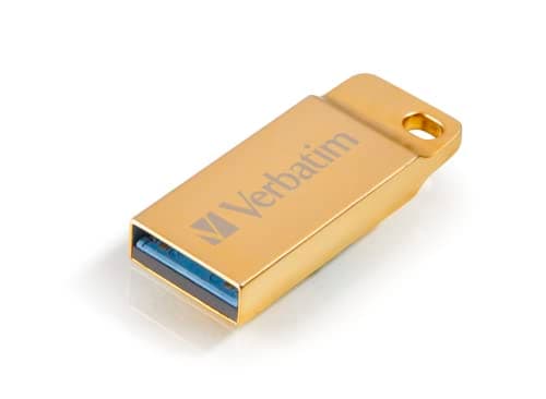 Image of Verbatim Metal Executive USB 3.0 Drive - 16 GB, USB Stick, Water and Dustproof, 80 MB/s Reading, 25 MB/s Writing, gold