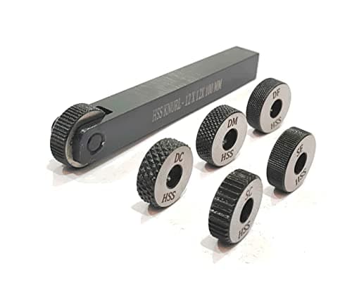 Image of Buyohlic Single wheel knurling tool holder with 5 spare HSS knurls (SET OF BOTH)