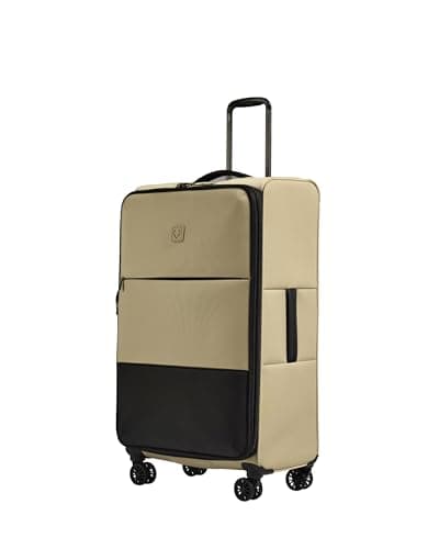 Image of ANTLER - Soft Stripe 2.0 Large Suitcase - Durable, Lightweight & Expandable, 4 Spinner Wheels - Adjustable Handle, TSA Lock, 81cm - Sand Yellow