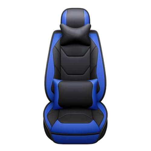 Image of DZSYANJIASM For Civic 2006 2011 For Accord For CRV 2008 For City 2003 2018 Leather Car Seat Covers Accessories Waterproof(Blue,Deluxe Edition)