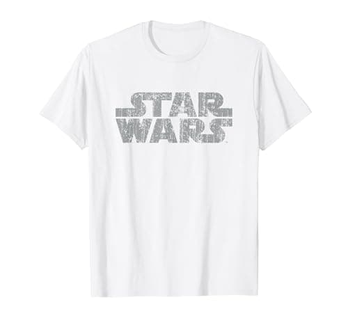 Image of Star Wars Original Logo Weathered T-Shirt, Men, White, XX-Large