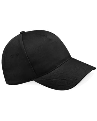 Image of Beechfield B15 Ultimate 5 Panel Baseball Cap Black