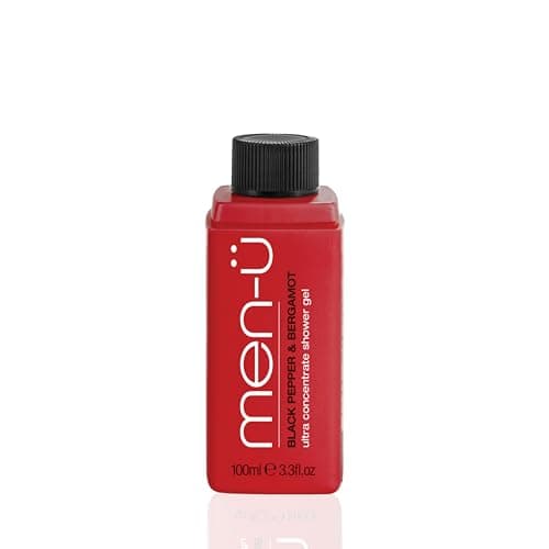 Image of men-u BLACK PEPPER & BERGAMOT mens shower gel 100ml REFILL. Mens body wash- Long lasting, Vegan, Fruity Fragrance. shower gel 100ml REFILL