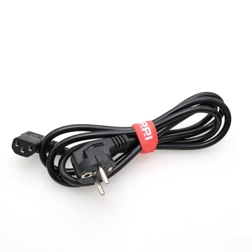 Image of DRRI Right Angle IEC C13 to European CEE7/7 Schuko Plug PC Monitors Computer Power Cord 250V 10A
