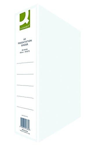 Image of Q-Connect KF01334Q Presentation 4D-Ring Binder 65 mm A4 - White [Pack of 6]