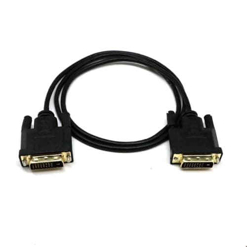 Image of MMOBIEL DVI-D Dual Link Cable 24+1 Pin Male to Male 1080p Full HD 60Hz Video Only – 6.6ft / 2m – Gold-Plated Connectors – for PC, Monitor, TV, Projector