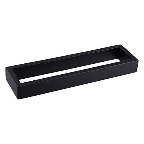 Image of Matte Black Bathroom Accessories Kit 2-Pieces Bathroom Hardware Set (Towel Ring and Toilet Paper Holder) SUS 304 Stainless Steel Wall Mounted