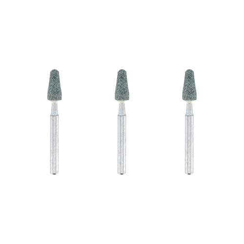 Image of Dremel 84922 Silicon Carbide Grinding Stones Accessory Set, 3 Stones for Grinding, Sharpening and Engraving in Stone, Glass and Non-ferrous Metals (4,8 mm)