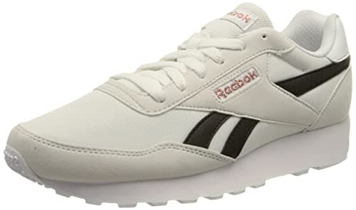 Image of Reebok Women's Rewind Run Sneaker, White/Core Black/Blush Metal, 8