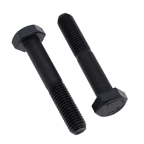 Image of Hexagon Head Bolts With Shank M12X120 (Pack of 2) Hex Bolts Not Fully Threaded Class 10.9 High Tensile Alloy Steel Black Mechanical Hex Screws Certified Standard DIN931 (12mm x 120mm)