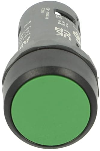 Image of CP1-10G-10 | 1SFA619100R1012 | CP1-10G-10 | ABB COMPACT PUSHBUTTON, GREEN, 1NO, FLUSH, PLASTIC, MOMENTARY, NON-ILLUMINATED, BLACK PLASTIC