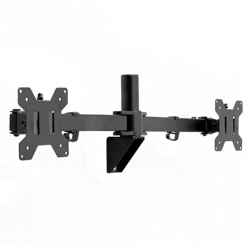 Image of VIVO Premium Dual 21 to 32 inch LCD LED Monitor Wall Mount, Heavy Duty Telescoping Arms, Flush Wall Setup, Fits 2 Screens, Black, MOUNT-TS32B