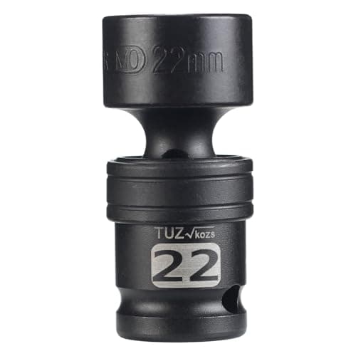 Image of 1/2" Universal Joint Socket.1/2-Inch Drive Shallow Impact Universal Joint Swivel Socket.Chrome Molybdenum Steel.6 Point, Metric 22mm