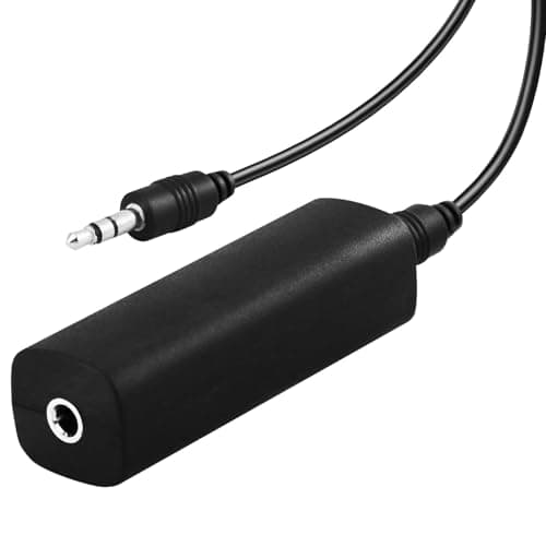 Image of teashow Ground Loop Noise Isolator, Noise Filter with 3.5mm Audio Cable for Car Audio/Home Stereo System, Eliminate Humming and Buzzing Noises Completely