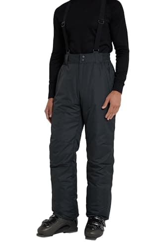 Image of Mountain Warehouse Dusk II Mens Ski Pants - Warm Padded Fleece Lined Trousers, Thermal Tested -20 °C & Snowpoof - Winter Skiing, Winter Sports, Walking Grey S