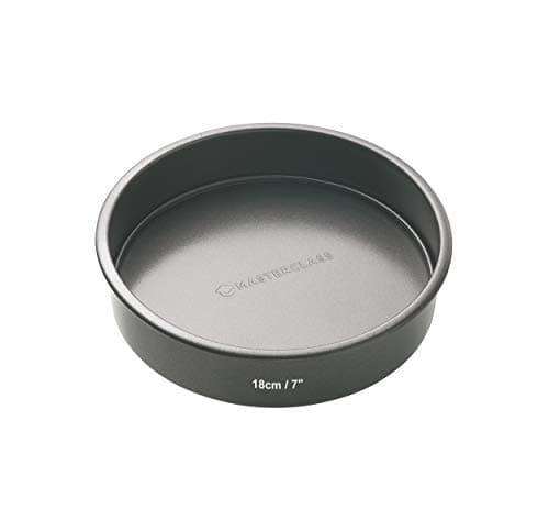 Image of MasterClass KCMCHB22 18cm Loose Based Sandwich Tin with PFOA Non Stick, Robust 1mm Thick Carbon Steel, 7 Inch Round Cake Pan, Grey