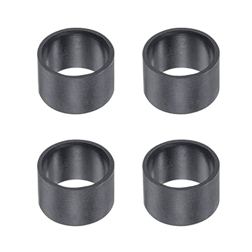 Image of sourcing map Sleeve Bearing 10mm Bore 12mm OD 8mm Length POM Wrapped Oilless Bushings Black 4pcs
