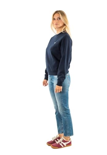 Image of Lacoste Relaxed Fit Fleece Crew Neck Blue 34 EU