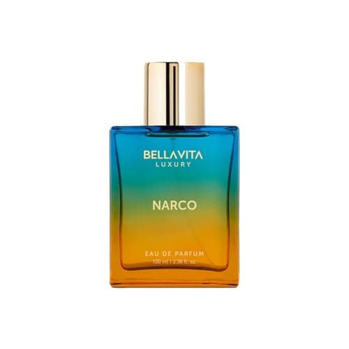 Image of Bellavita Luxury Narco Eau de Parfum | 100 ml (3.4 fl.oz.) | Perfume for Men and Women | Floral, Bergamot, Jasmine, and White Musk Notes | Long Lasting Unisex Fragrance