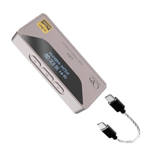 Image of SHANLING UA4 Portable USB DAC/AMP Headphone Amplifier,Support MQA 16X,768kHz DSD512,High Driving Power for Android/iOS/Mac/Windows,dongle Volume Control,3.5/4.4mm up to 237mW@32Ω Output (Titanium)
