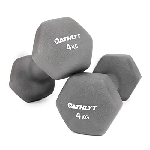 Image of Athlyt Neoprene Dip Dumbbell Set, 2 x 4kg, Grey