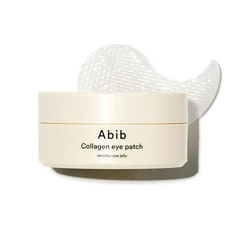 Image of Abib Collagen Eye Patch Jericho Rose Jelly 60 Patches, Korean Under Eye Patches for Puffy Eyes and Dark Circles, Anti-Wrinkle, Collagen, Caffeine, Niacinamide, Ceramide, Antioxidant, Skin Care