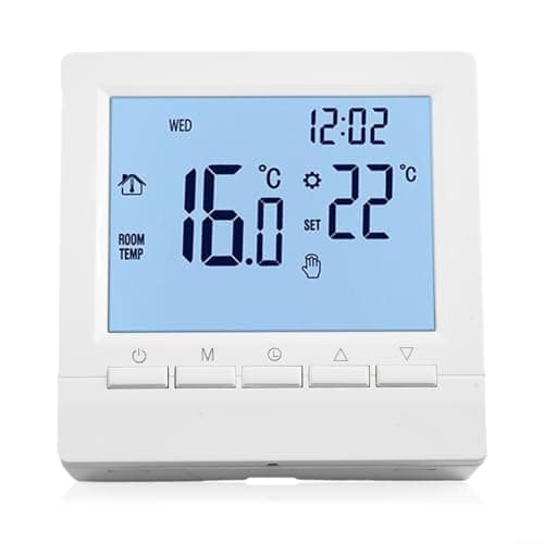 Image of TONIXY LCD Digital Room Thermostat, Battery Powered Non-Programmable Temperature Control for Gas Boiler and Underfloor Heating, Adjustable 5-90°C with Child Safety Lock and Antifreeze Protection