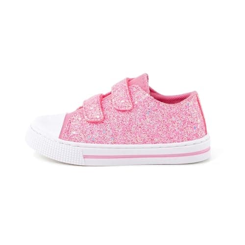 Image of Kids Trainers Girls Gradient Easy Fasten Casual Sneakers Outdoor School Shoes Walk Sport Canvas Shoes Size 10 UK Child