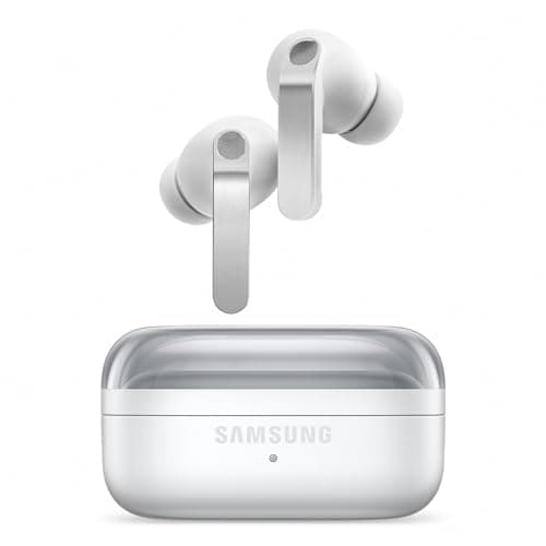 Image of Samsung Galaxy Buds4 Pro, Wireless Bluetooth Earbuds, Real Metal Blade, Full-Spectrum Hi-Fi Sound, 2-Way Speaker & Dual Amp, 360 Audio, ANC, White, 2 Year Extended Warranty (UK Version)